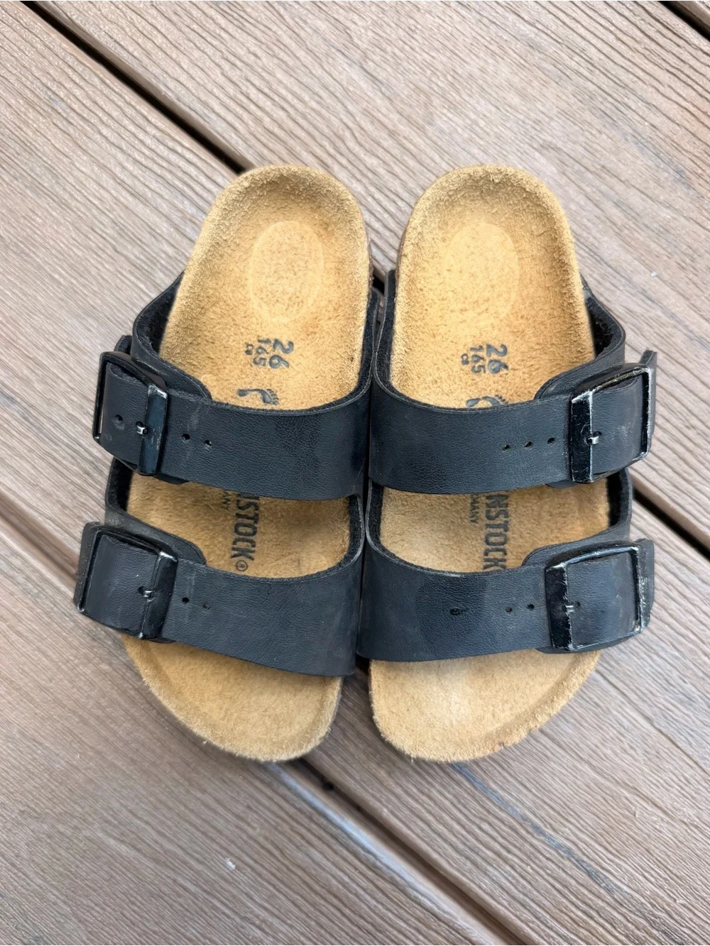 Birkenstock Kids Black Double-Buckle Sandals